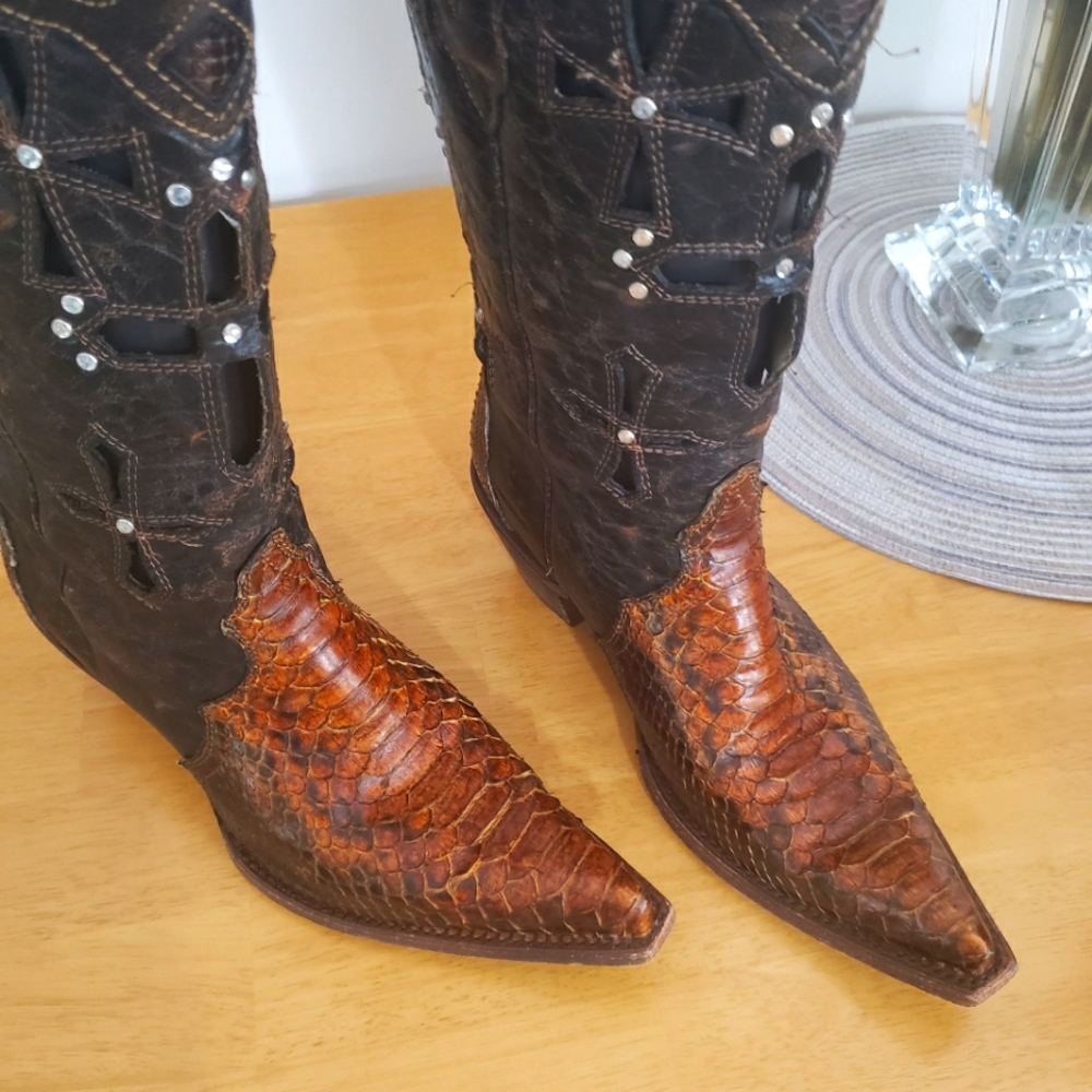 Womens Corral Python Snake Boots